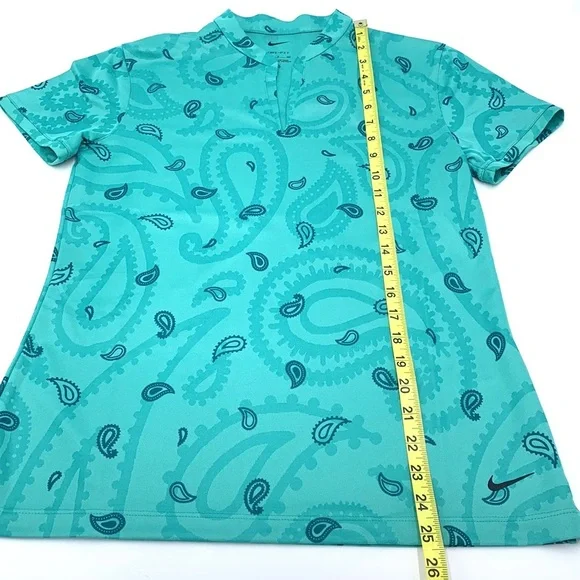 Nike Dri-Fit Victory Print Split Neck Golf Top Size Small - Picture 14 of 16